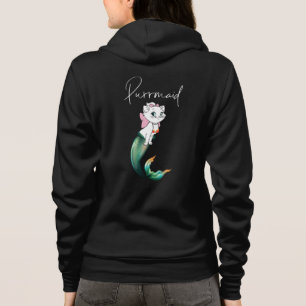 Veste À Capuche Cute Kitten Purrmaid - Fun Mermaid Design de chat