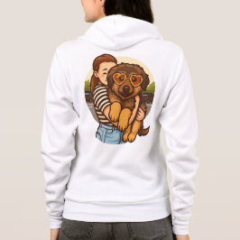 Veste À Capuche Cute Puppy with Heart Sunglasses 