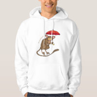 Cute Tarsier avec dessin animé parapluie