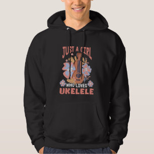 Veste À Capuche Cute Ukulele Girl Hawaii Musique Little Guitar Uke