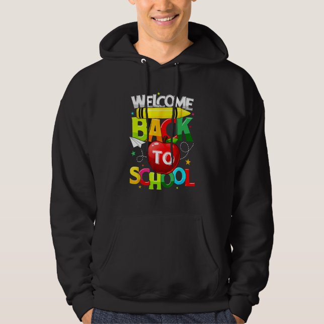 Veste À Capuche Cute Welcome Back To School  Student Teacher Women (Devant)