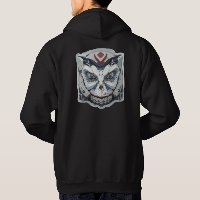 Veste À Capuche Cyber Oni : Le Masque Démon Méca (Dos)