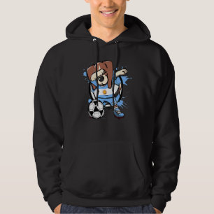 Veste À Capuche Dabbing Beagle Chien Argentine Fans de football Je