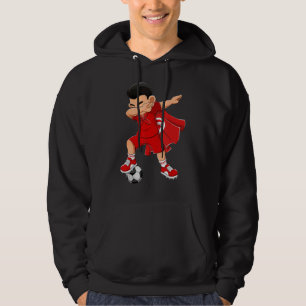 Veste À Capuche Dabbing Soccer Boy Tunisie Football Flag Kids
