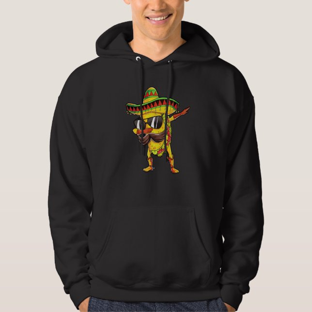 Veste À Capuche Dabbing Taco Cinco De Mayo Garçons Hommes Mexicain (Devant)