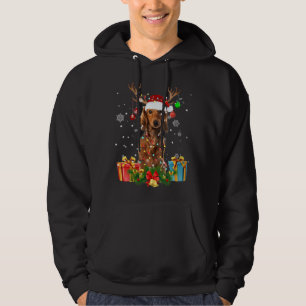 Veste À Capuche Dachshund Chien arbre Noël Lumières Chien moche No