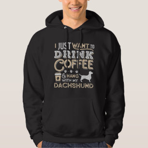 Veste À Capuche Dachshund Doxie Maman Papa Papa Je Veux Juste Hang