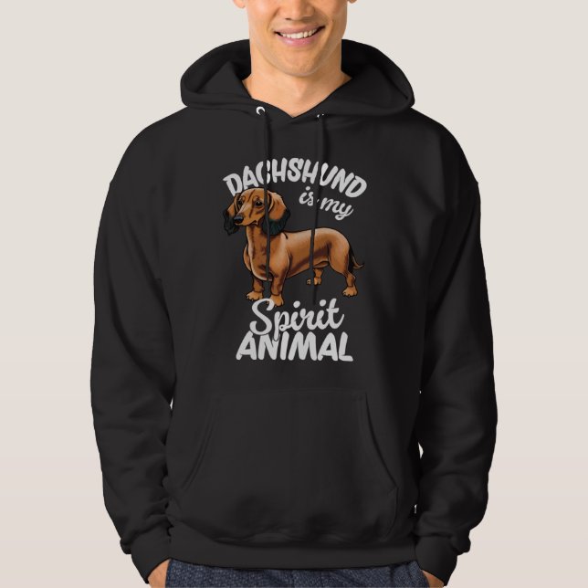 Veste À Capuche Dachshund Is My Spirit Animal  2 (Devant)