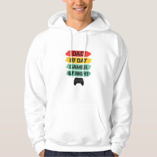 Veste À Capuche DAD BY DAY GAMER BY NIGHT – Design Transparent Néo