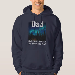 Veste À Capuche Dad Camping sous les lumières du Nord Personnalisa