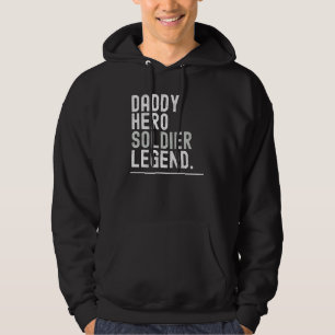 Veste À Capuche Daddy Hero Soldier Légende Anniversaire Noël