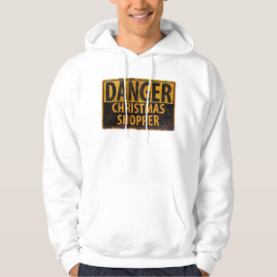 Veste À Capuche DANGER Christmas Shopper - Panneau d'avertissement