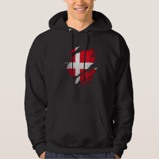 Veste À Capuche Danmark Torn a arraché le drapeau danois