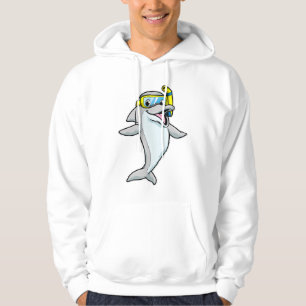 Veste À Capuche Dauphin à la plongée avec tuba