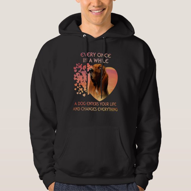 Veste À Capuche De Temps En Temps, Un Hound Basset Entre Dans Vous (Devant)