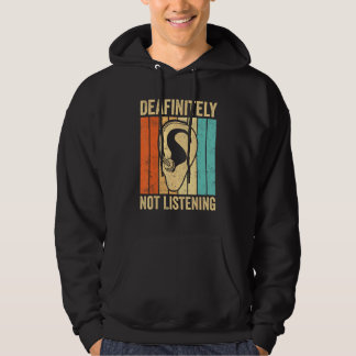 Veste À Capuche Deaf Pride ASL Sign Language Deafinitely Not Liste
