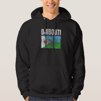Veste À Capuche Déchiré Djibouti Drapeau Graphique Pour Hommes Fem