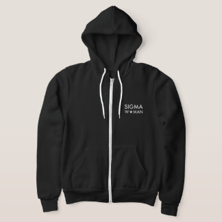 Veste À Capuche Déclaration d'état d'esprit de la femme Sigma Noir