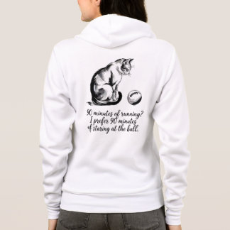 Veste À Capuche Décontracté Fainéant Chat Football - Vibes d'Intro