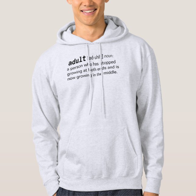 Veste À Capuche définition de dictionnaire pour adultes (Devant)
