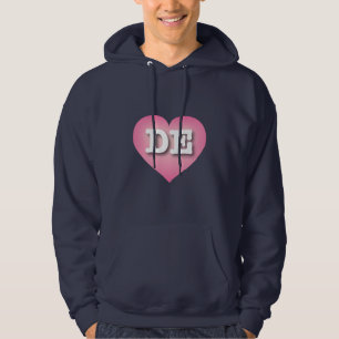 Veste À Capuche Delaware Pink Fade Heart - I love DE