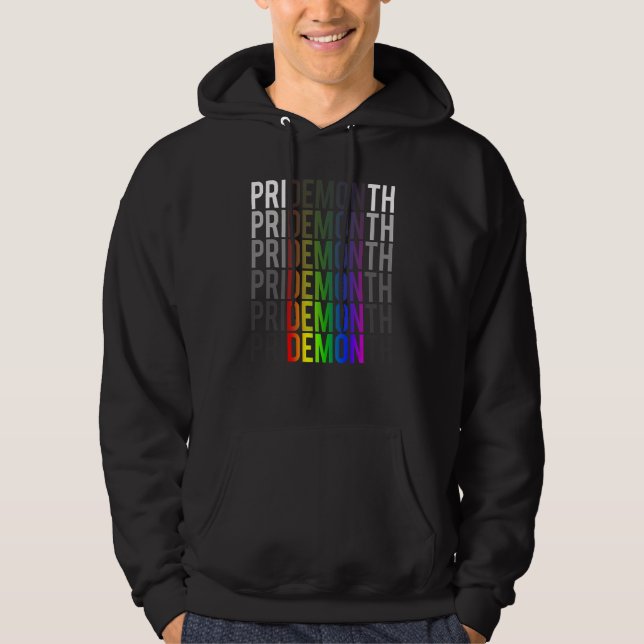 Veste À Capuche Demon Pride Month LGBT Gay Pride Month Transgender (Devant)