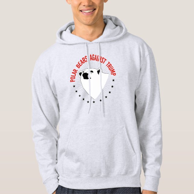 Veste À Capuche Des ours polaires contre Trump (Devant)