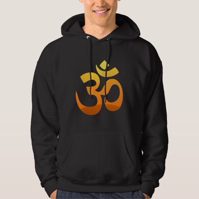 Veste À Capuche Design avant Om Mantra Symbole Yoga Asana Hommes (Devant)