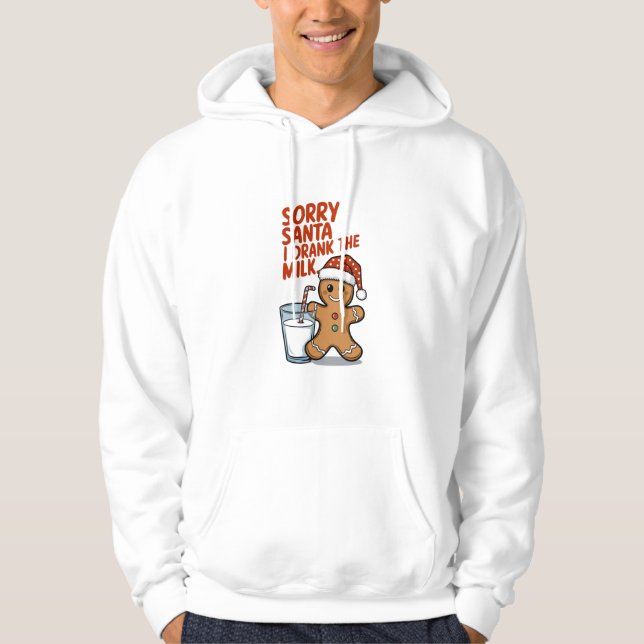 Veste À Capuche Désolé Père Noël J'Ai bu Le Lait Baby Costume de N (Devant)