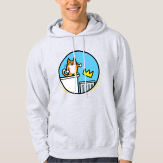 Veste À Capuche Dessin animé de chat drôle "Pas de rois" sur un sw