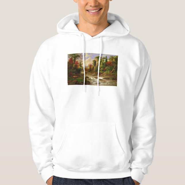 Veste À Capuche Destin de Robert Duncanson de rivière de forêt (Devant)