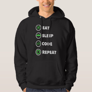 Veste À Capuche Développeur logiciel Coder ordinateur Manger Code