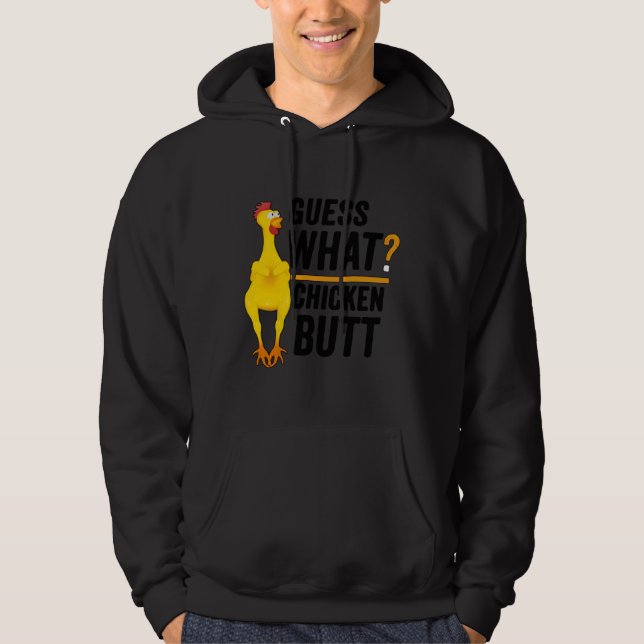 Veste À Capuche Devinez quel bouton de poulet 2 (Devant)