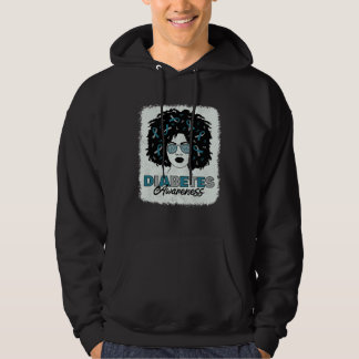 Veste À Capuche Diabetes Awareness Afro African American Melanin W
