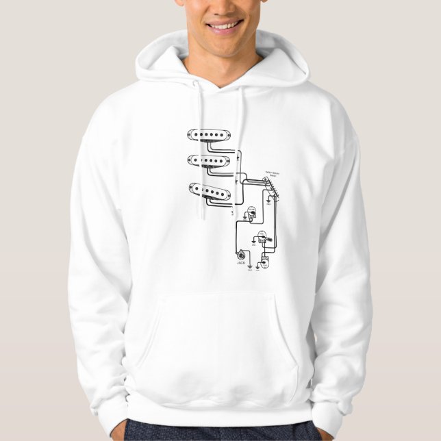 Veste À Capuche diagramme de câblage de guitare électrique (Devant)