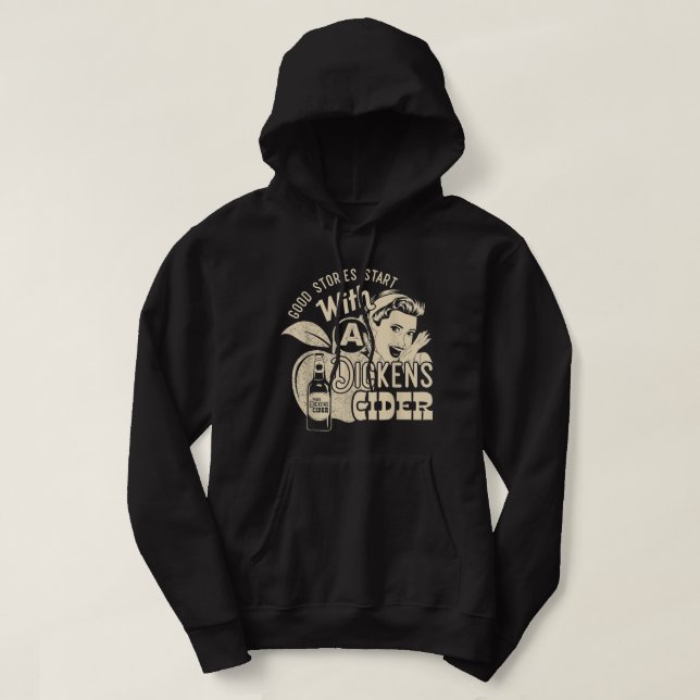 Veste À Capuche Dickens Durs Cider Girl Whiskey Et Beer Apple Hum (Design devant)
