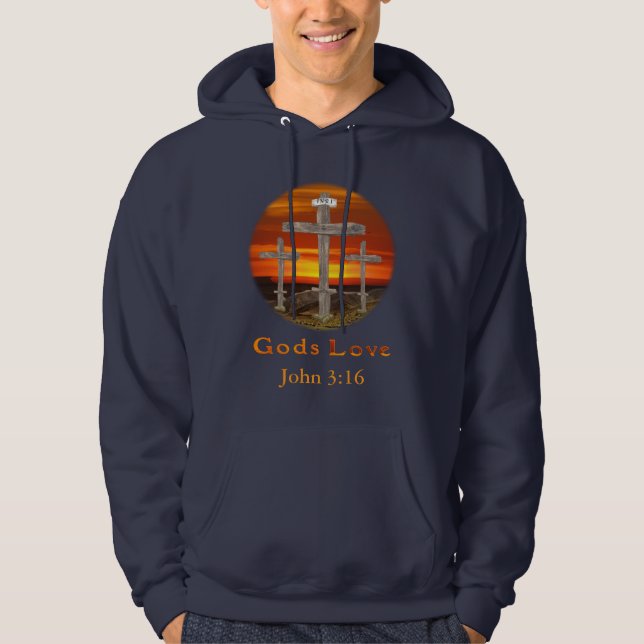 Veste À Capuche Dieu aime (Devant)