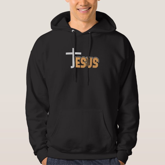 Veste À Capuche Dieu Croit Pasteur Bible Foi Religion Confirmati (Devant)