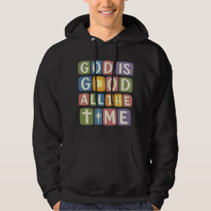 Veste À Capuche Dieu est bon tout le temps Rétro foi