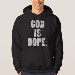 Veste À Capuche Dieu est Dope Jésus Christ Religieux Christian Cat
