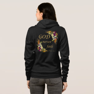Veste À Capuche DIEU n'échoue jamais - La Bible de la Foi Chrétien