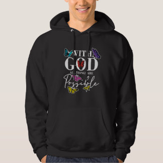 Veste À Capuche Dieu Toutes Les Choses Possible Foi Chrétienne Cro
