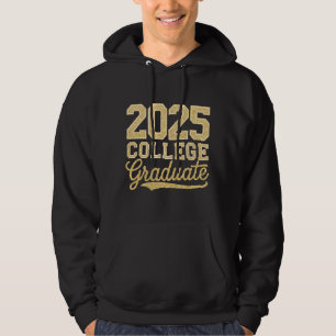 Veste À Capuche Diplômé du Collège 2025 Fin d'Études Supérieures
