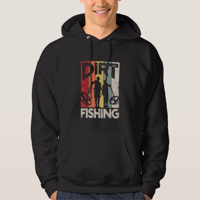 Veste À Capuche Dirt Fishing - Plage Trésor Détection Metal Dete (Devant)