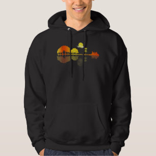 Veste À Capuche Disque Golf Sunset Guitare Guitariste Joueur de go