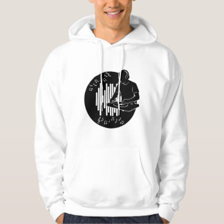 Veste À Capuche DJ Music Silhouette Black and White Art
