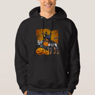 Veste À Capuche Doberman Pinscher Skeleton Halloween Citrouille he