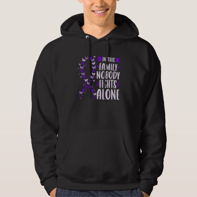 Veste À Capuche Domestic Violence Awareness Support ribbon butterf (Devant)