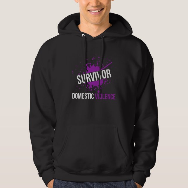 Veste À Capuche Domestic Violence Awareness Survivor   4 (Devant)