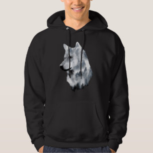 Veste À Capuche Double exposition loup loups amant artistique anim